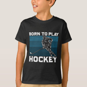 T-shirt Idée cadeau gardien de but de hockey sur glace Né