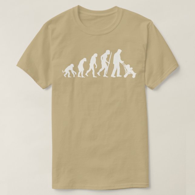 T-shirt Idée cadeau grand-père pram Evolution (Design devant)