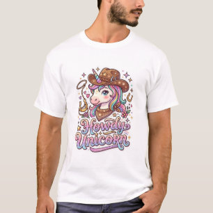 T-shirt Idée cadeau licorne Howdy licorne Autocollant et T