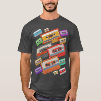 T-shirt Idée cadeau musique cassette rétro 80s drôle