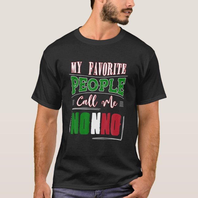 T-shirt Idée Cadeau Nonno Anniversaire Et Grand-Père Itali (Devant)