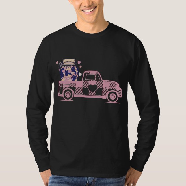 T-shirt Idée cadeau Pet Lover Saint Valentin Chat Jar Red  (Devant)