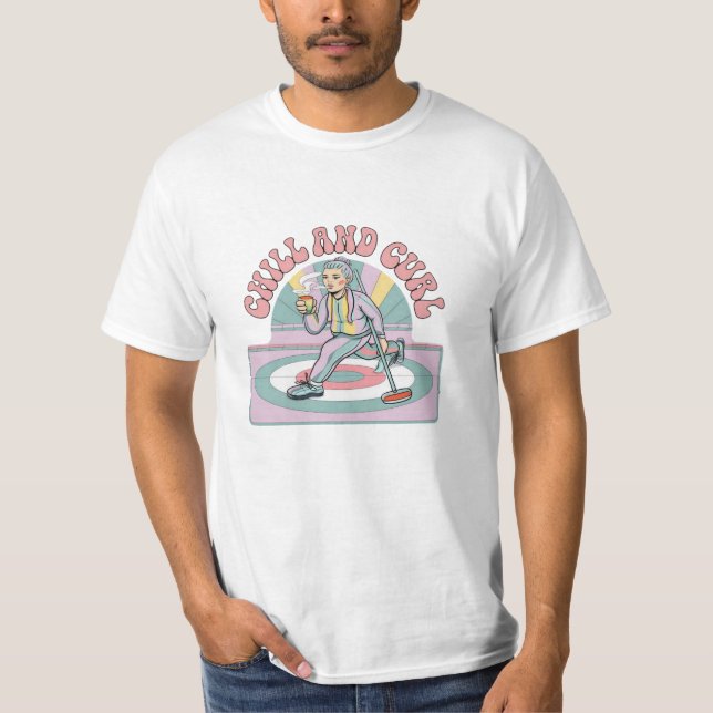 T-shirt Idée cadeau pour les amateurs de curling (Devant)