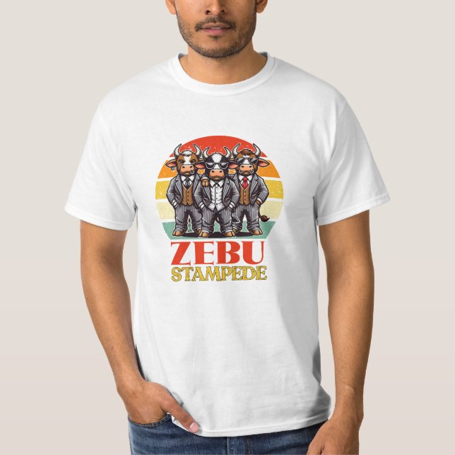T-shirt Idée cadeau pour les amateurs de Zebu (Devant)