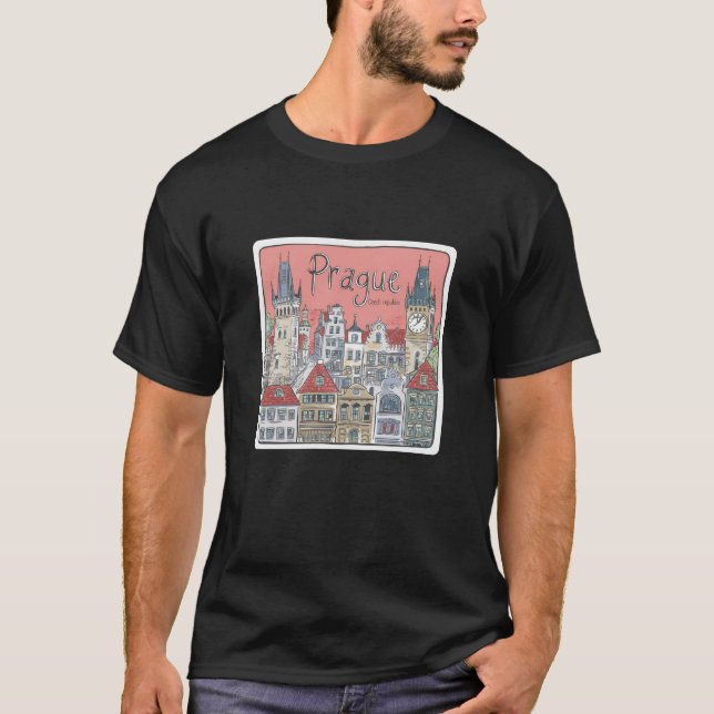 T-shirt Idée cadeau pour les fans de Prague (Devant)
