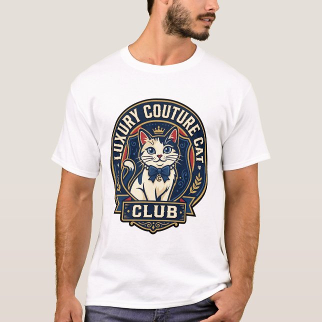T-shirt Idée cadeau pour maman chat de luxe couture - Luxe (Devant)