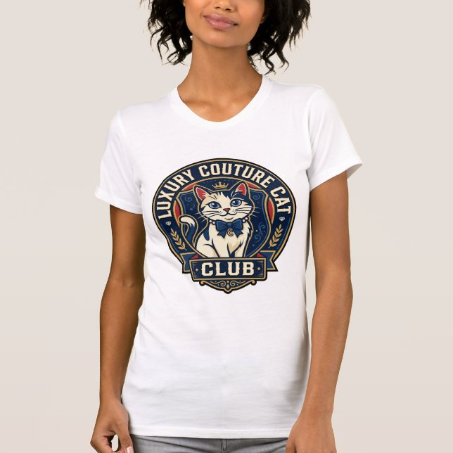 T-shirt Idée cadeau pour maman chat de luxe couture - Luxe (Devant)