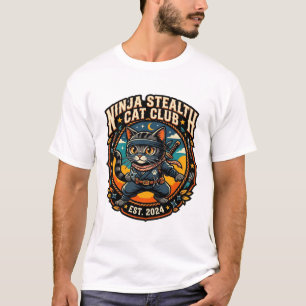 T-shirt Idée cadeau pour maman de chat Ninja Stealth Cat -