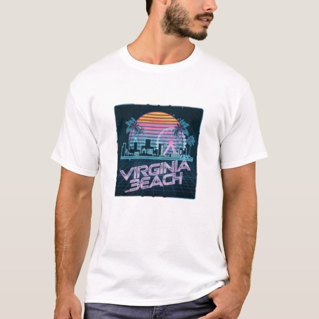 T-shirt Idée cadeau Virginia Beach (Devant)