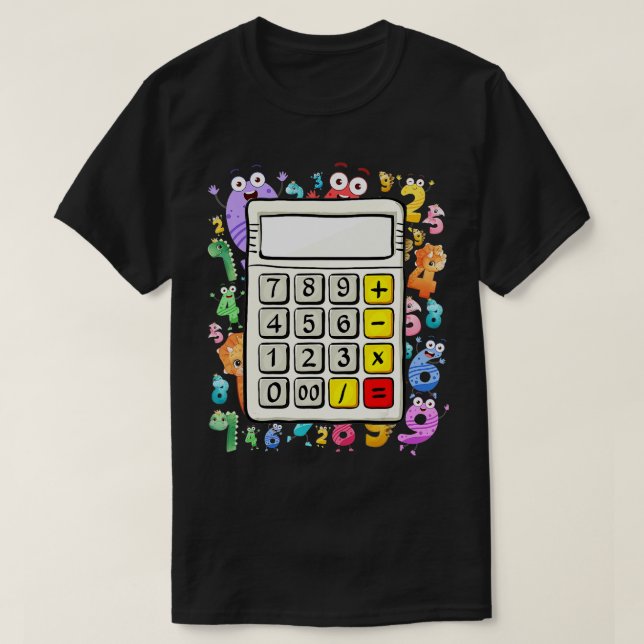 T-shirt Idée Costume Calculatrice Pour Enfants Jour Math D (Design devant)