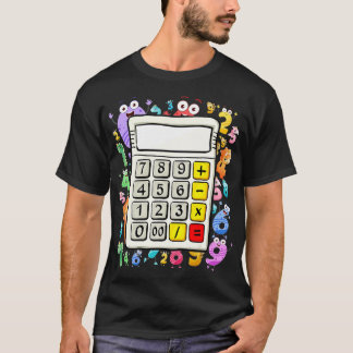 T-shirt Idée Costume Calculatrice Pour Enfants Jour Math D