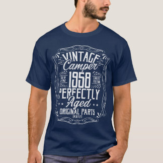 T-shirt Idée d'anniversaire 1958 campeur scout camping 195
