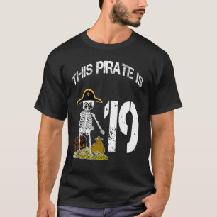T-shirt Idée d'anniversaire pour les garçons squelette pir