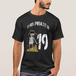 T-shirt Idée d'anniversaire pour les garçons squelette pir