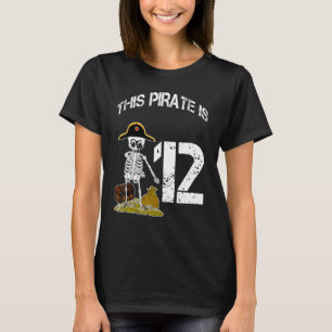 T-shirt Idée de anniversaire pour garçons squelette pirat