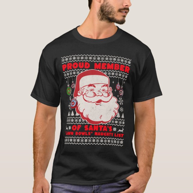 T-shirt Idée De Bowles De Pelouse De Noël Pour Hommes Et S (Devant)