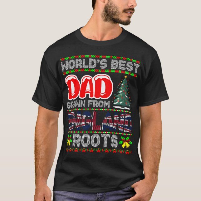 T-shirt Idée de cadeau de Noël pour papa d'Angleterre Pull (Devant)