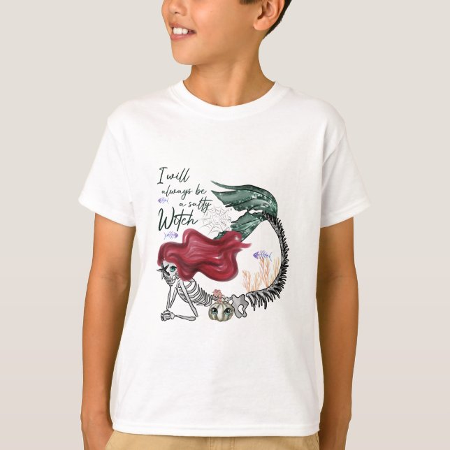 T-SHIRT IDÉE DE CADEAU MERMAID POUR HALLOWEEN (Devant)
