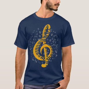 T-shirt Idée de cadeau musicien Notes musicales Piano de m