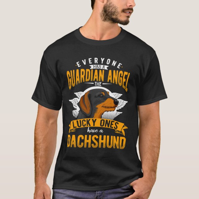 T-shirt Idée de chien de fils Haired Dachshund (Devant)
