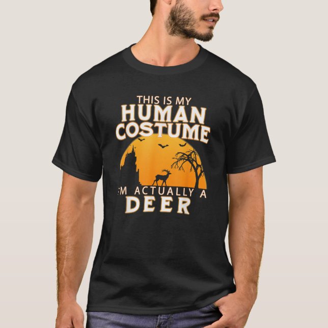 T-shirt Idée de costume drôle de cerf d'Halloween (Devant)