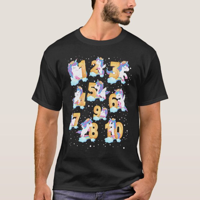 T-shirt Idée de costume pour la journée des maths Licorne  (Devant)