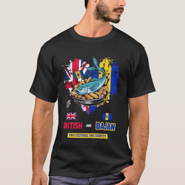 T-shirt Idée de drapeau britannique Bajan pour femmes Baja (Devant)