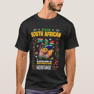 T-shirt Idée de drapeau d'Afrique du Sud pour les femmes H