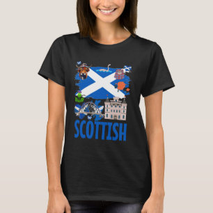 T-shirt Idée de drapeau écossais pour enfants et vache des