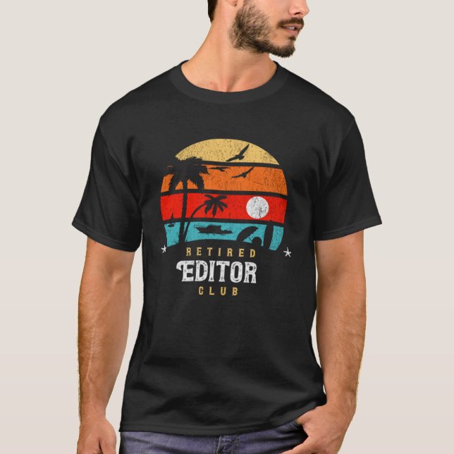 T-shirt Idée de sac de retraite de style rétro Éditeur ret (Devant)