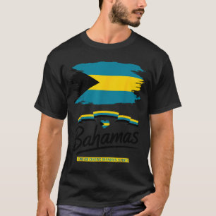 T-shirt idée de tenue de drapeau des Bahamas pour femmes e