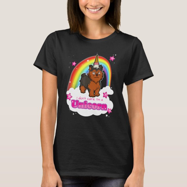 T-shirt Idée de Yorkshire Terrier Unicorn (Devant)