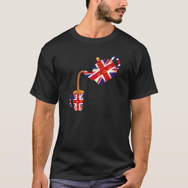 T-shirt Idée Drapeau Union Jack Pour Enfants Et Expatriés  (Devant)