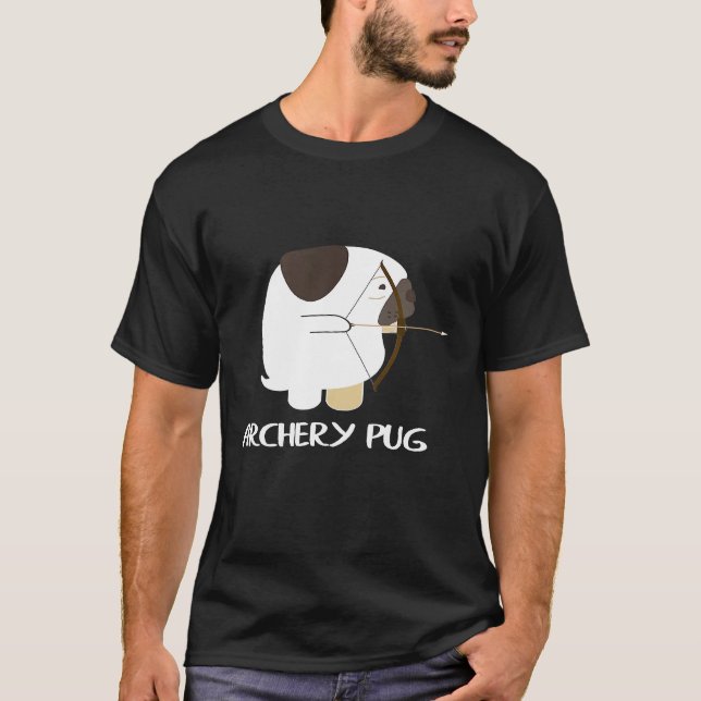 T-shirt Idée drôle de pug archerie (Devant)