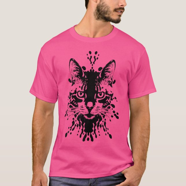 T-shirt Idée drôle pour amateur de chat avec illusion de c (Devant)