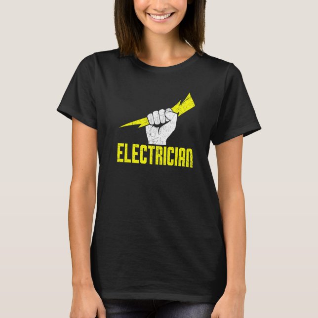 T-shirt Idée géniale Femmes Hommes Electricien (Devant)