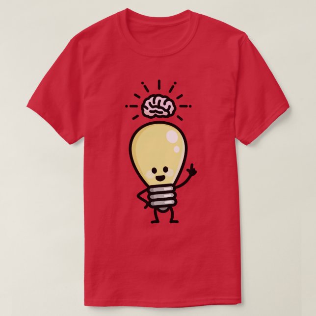 T-shirt Idée génie créatif ampoule lumière cerveau créativ (Design devant)