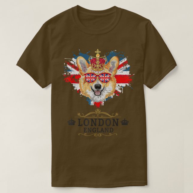 T-shirt Idée Londres Pour Enfants Avec Union Jack UK Drape (Design devant)