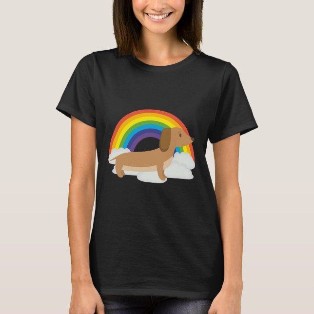 T-shirt Idée Rainbow Dachshund Dachshund (Devant)