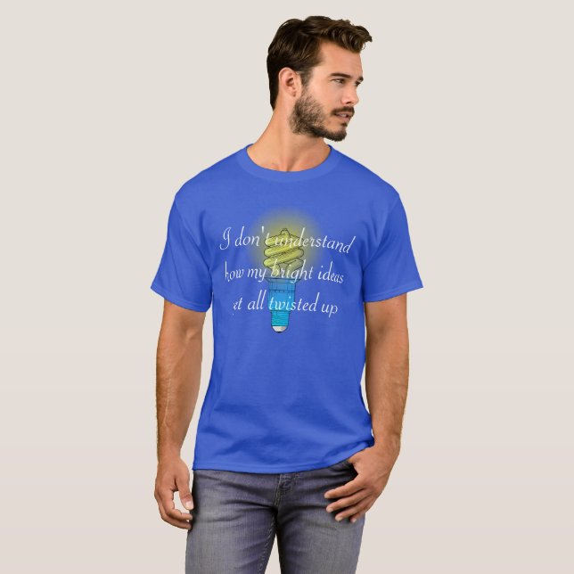 T-shirt Idées brillantes tordues (Devant entier)