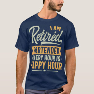 T-shirt Idées Cadeau Bartender Retraité Bartender Gif Retr