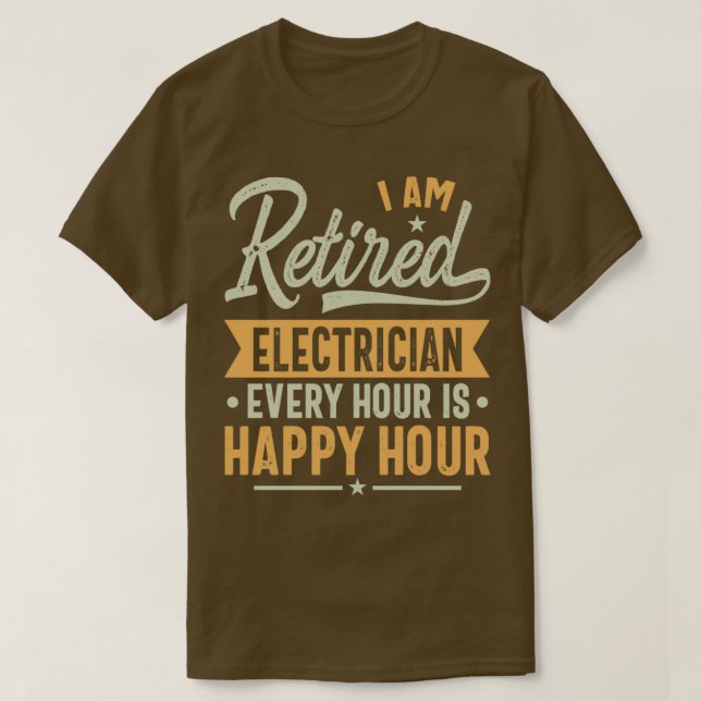 T-shirt Idées Cadeau Electricien Retraité Electricien Retr (Design devant)