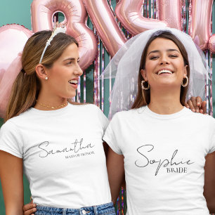 T-shirt Idées Cadeau Personnalisées De La Femme D'Honneur
