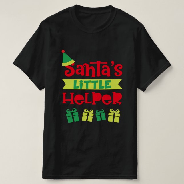 T-shirt Idées cadeaux de Noël de Santas Little Helper (Design devant)