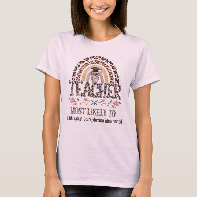T-shirt Idées Cadeaux 🎓 Enseignant : Les Plus Susceptible (Devant)