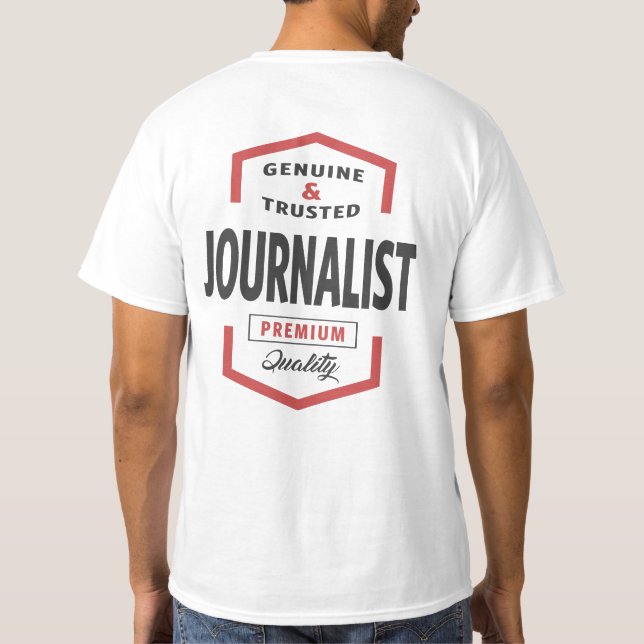 T-shirt Idées Cadeaux Logo Journaliste. (Dos)