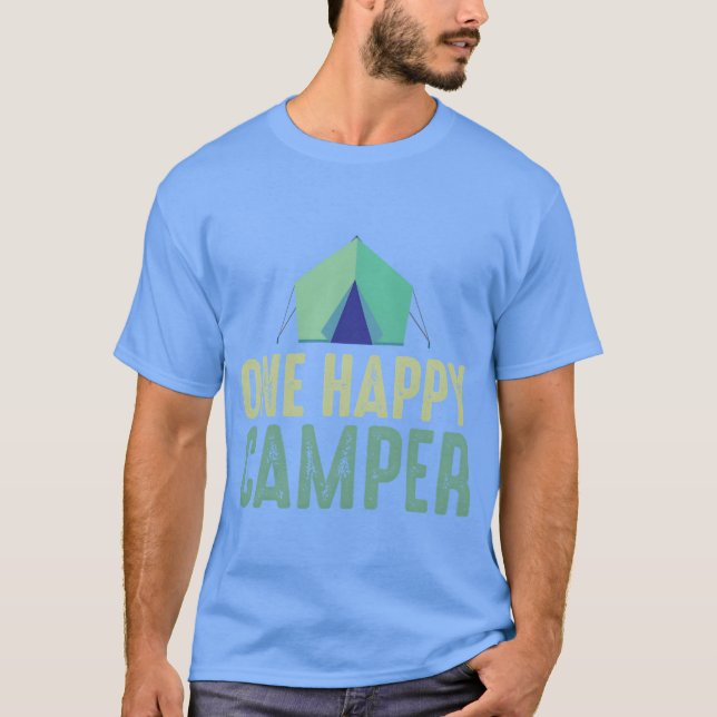 T-shirt Idées de cadeaux de camping One Happy Camper Adven (Devant)