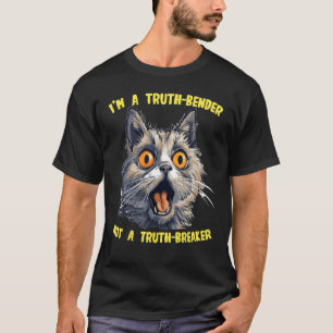 T-shirt Idées de mensonges blancs drôles avec visage de ch