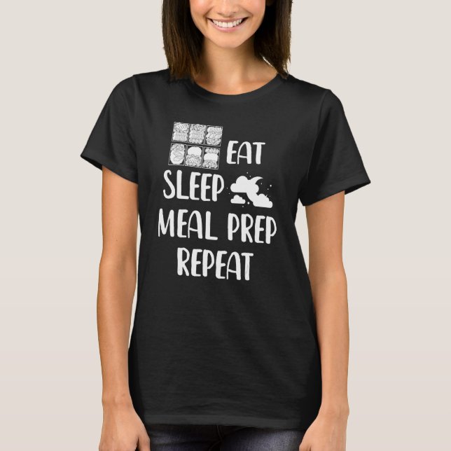 T-shirt Idées de préparation de repas Perte de poids Fitne (Devant)