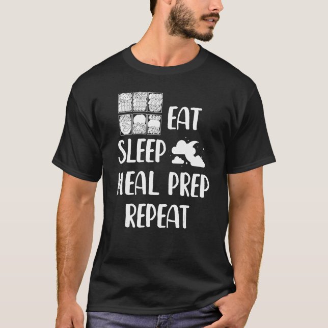 T-shirt Idées de préparation de repas Perte de poids Fitne (Devant)